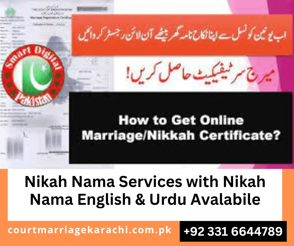 Nikah Nama Services, Nikah Nama English & Urdu