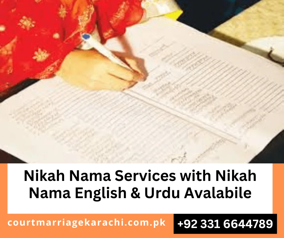 Nikah Nama Services, Nikah Nama English & Urdu