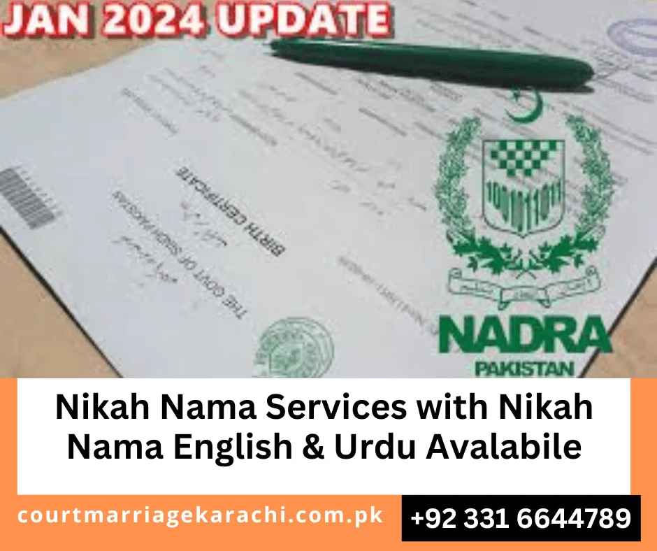 Nikah Nama Services, Nikah Nama English & Urdu